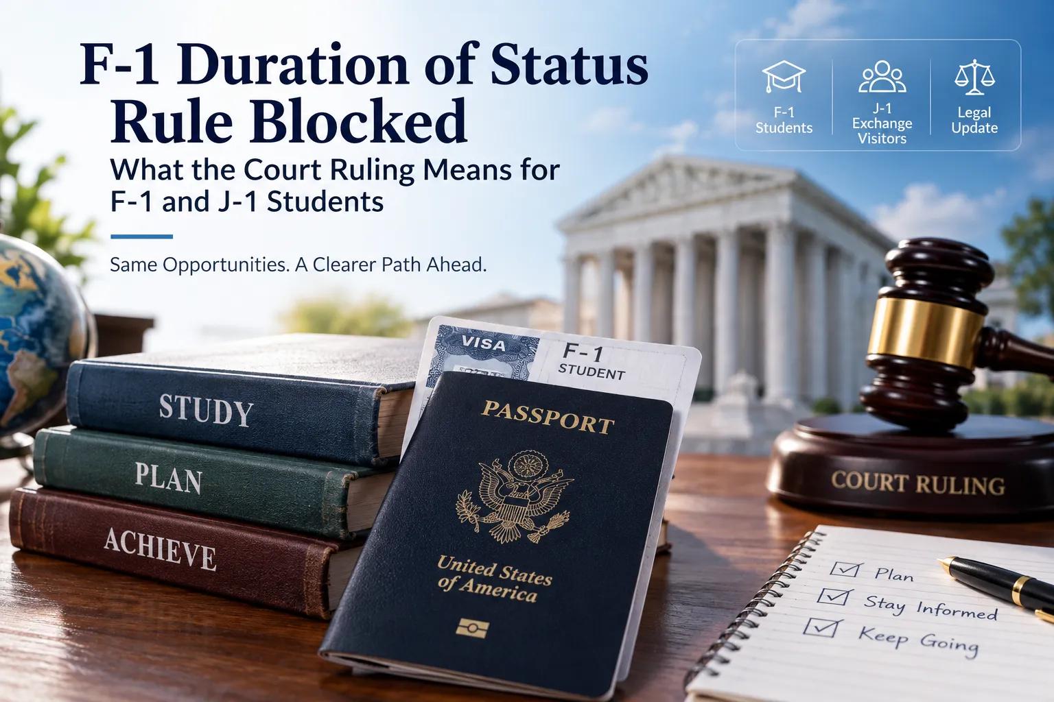 F-1 Duration of Status Rule Blocked: What Students Need to Know